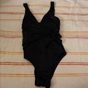 XS - NWT - We Are HAH - Black One Piece Swimsuit Wrap